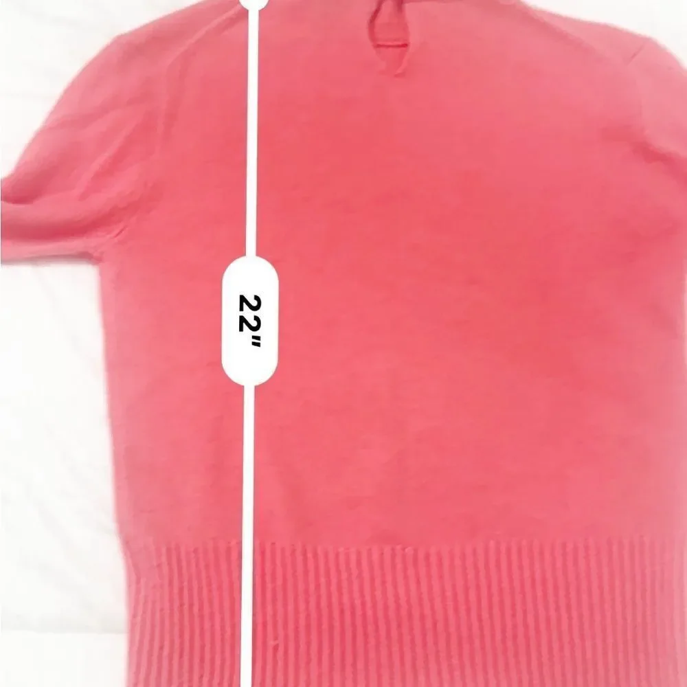 J.Crew Lambswool Blend Ruffle Mock Neck Sweater – melon colored, Size Small